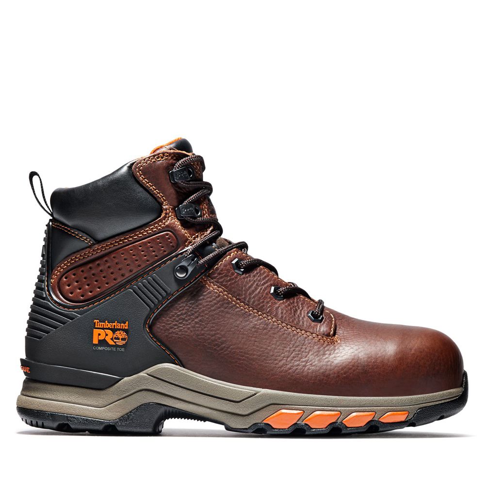 Botas de Trabajo Masculino - Timberland Pro® Hypercharge 6" Comp Toe - ALCVS6790 - Marrom/Pretas